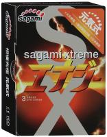 Презервативы SAGAMI Xtreme Energy 3шт. ультратонкие со вкусом энергетического напитка (143154)
