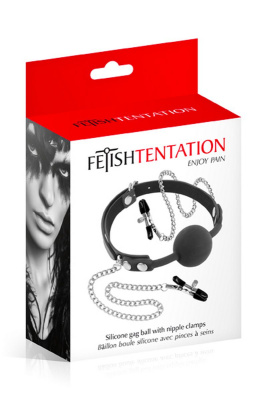 FETISH TENTATION Зажимы для сосков, кляп (5700660010)