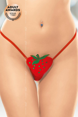 Стринги Клубничка SoftLine Collection, красный, S/L (00011530)