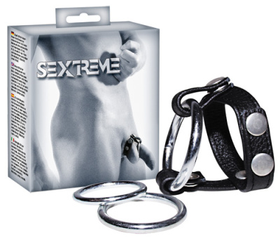 Подхват на мошонку с 3мя съемными эрекционными кольцами Leder-Riemen (5108070000)