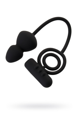 Анальная пробка Erotist с дополнительной стимуляцией, силикон, черная (0T-00010100)