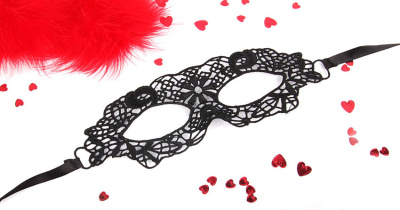 Маска ажурная ОДРИ цвет чёрный, текстиль (EE-20354)