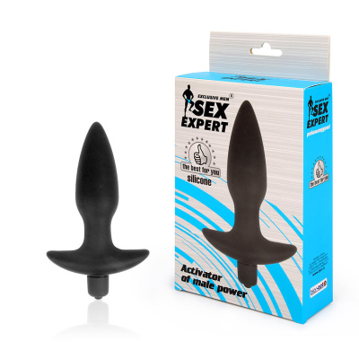 ВИБРОМАССАЖЁР (ВТУЛКА АНАЛЬНАЯ) цвет чёрный, L 115 мм D 35 мм (SEM-55114)
