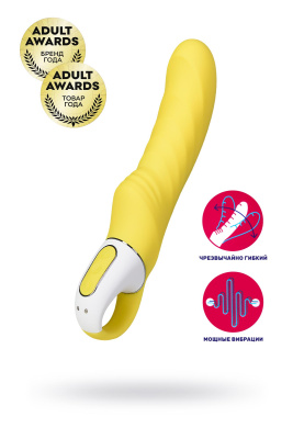 Нереалистичный вибратор Satisfyer Vibes Yummy Sunshine, силикон, желтый, 22,5 см. (0T-00012444)